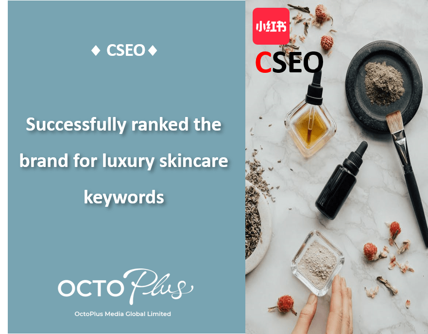 Successfully ranked the brand for luxury skincare keywords