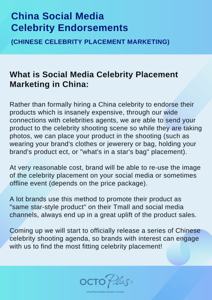 What is Social Media Celebrity Placement Marketing in China