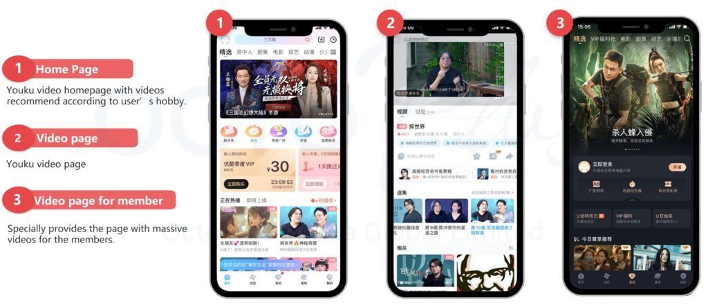 Youku interface