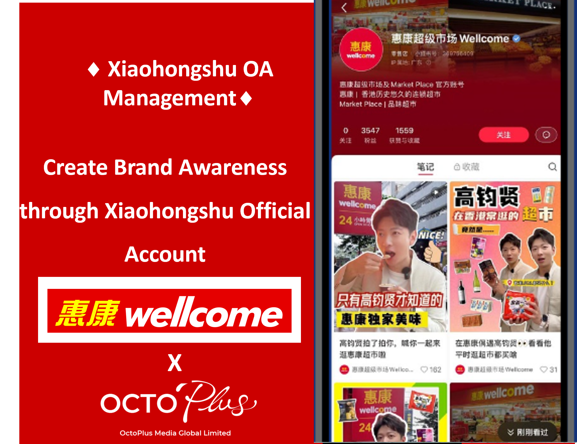 Xiaohongshu Account Management: Wellcome Hong Kong
