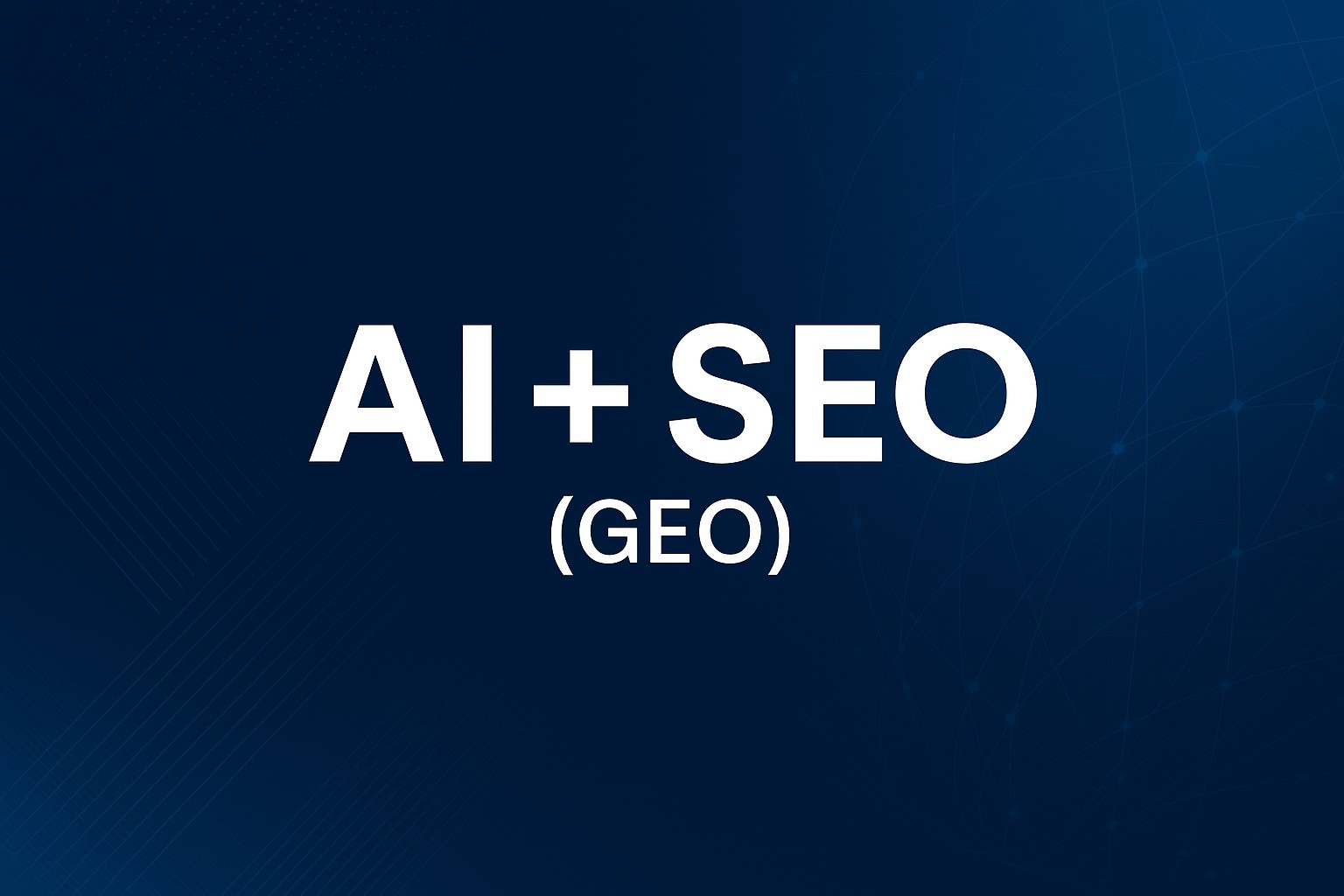 Professional digital cover design for AI + SEO (GEO) Solutions – OctoPlus Media’s service page highlighting AI-powered search optimization and B2B growth.