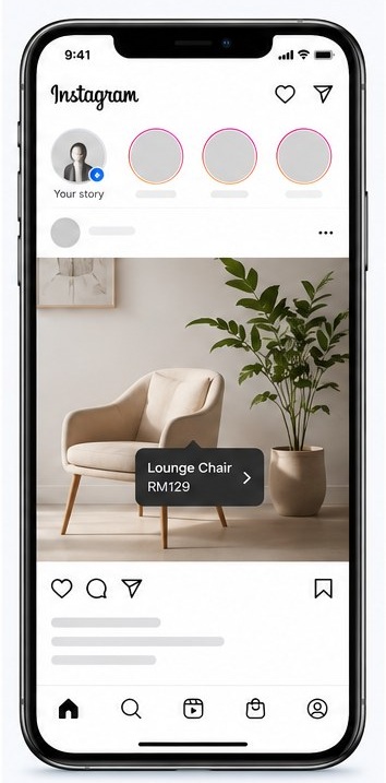 Instagram Native Shopping product tagging ad showcase by Facebook Advertising Agency OctoPlus Media